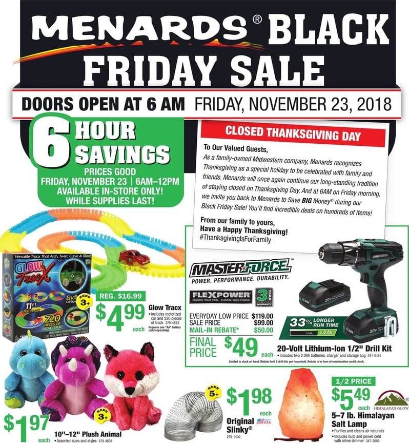 Menards Black Friday Ad 2018