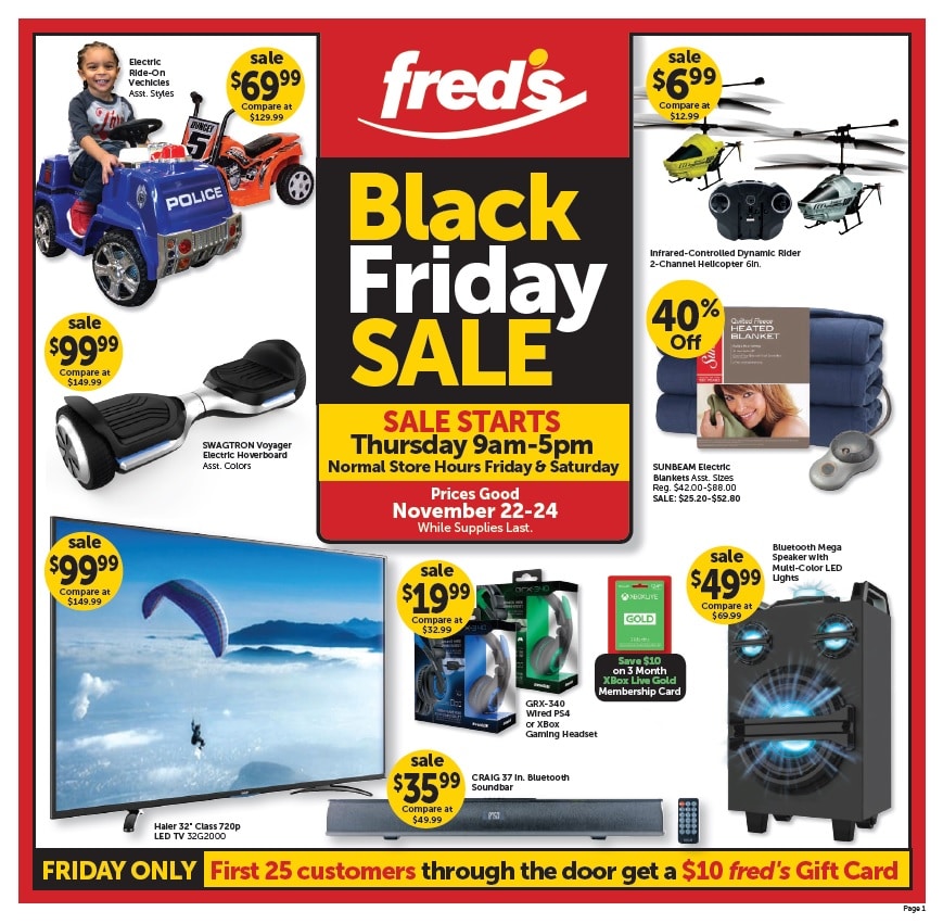 Fred's Black Friday