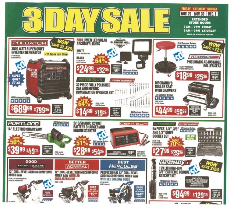 Harbor Freight Black Friday Ad Sale 2020 - up to 90% OFF