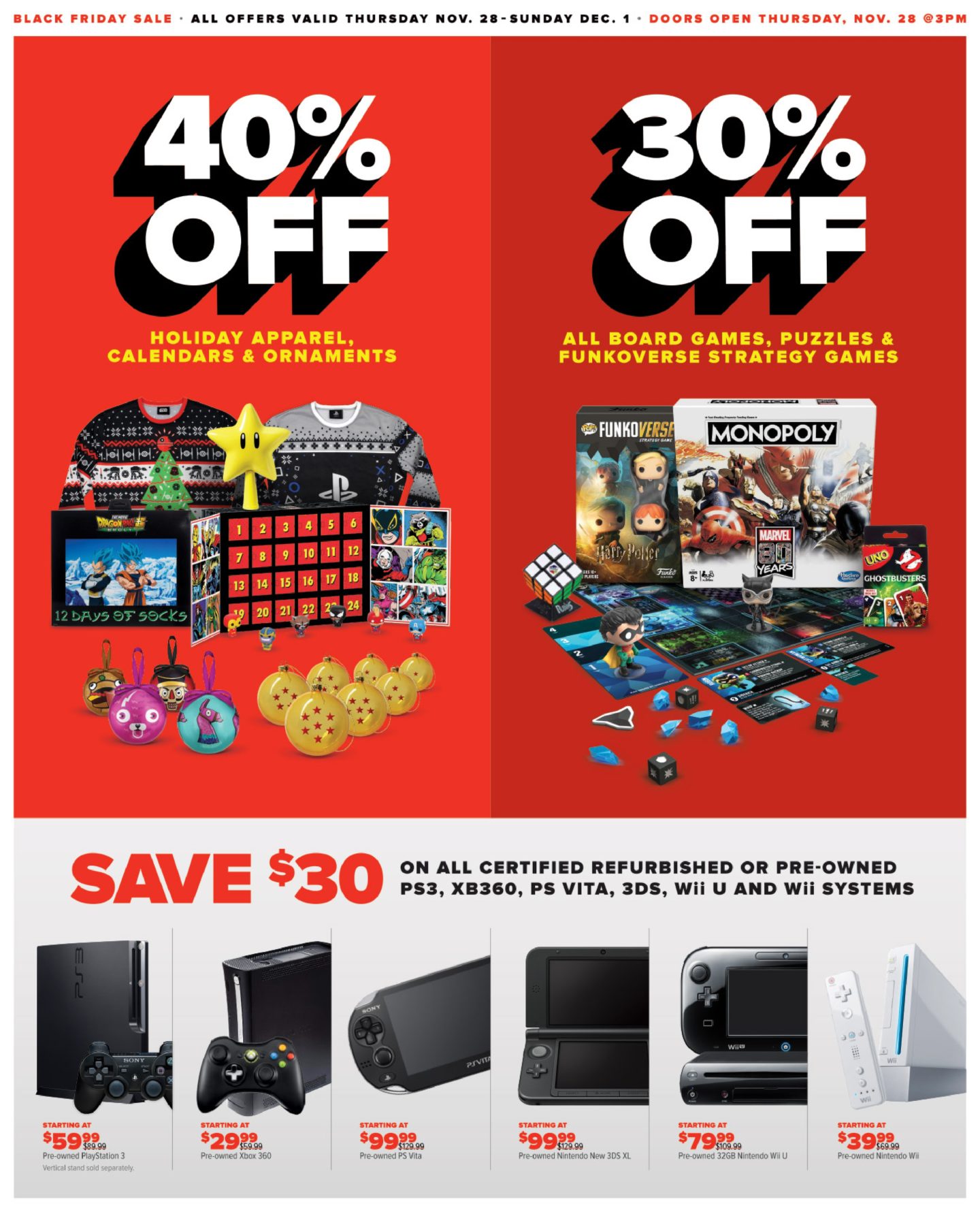 GameStop Black Friday Ad Sale 2020