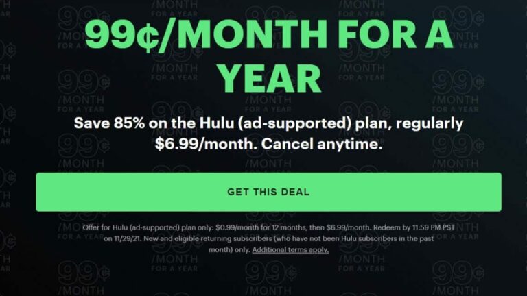 Hulu Black Friday 2023 Deal