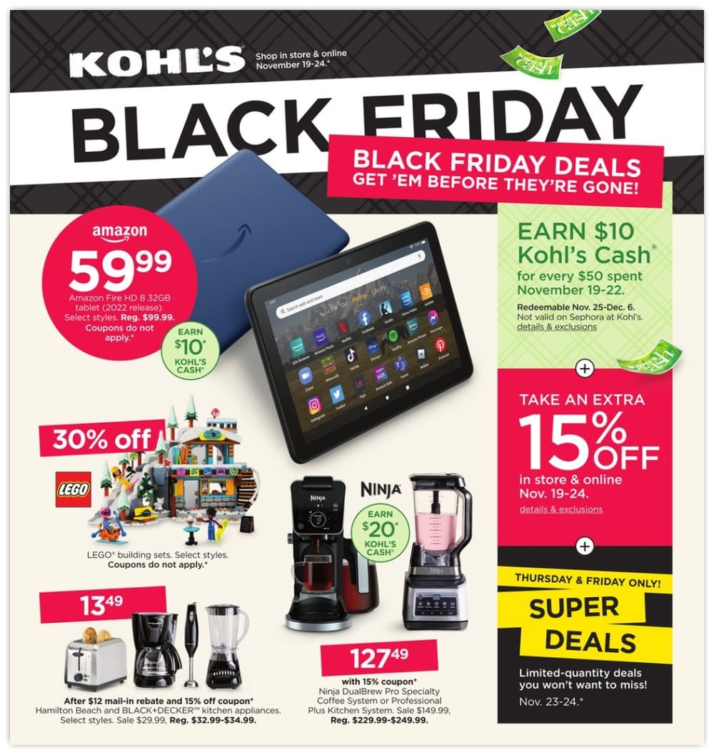 Kohl's Black Friday Ad Sale 2023