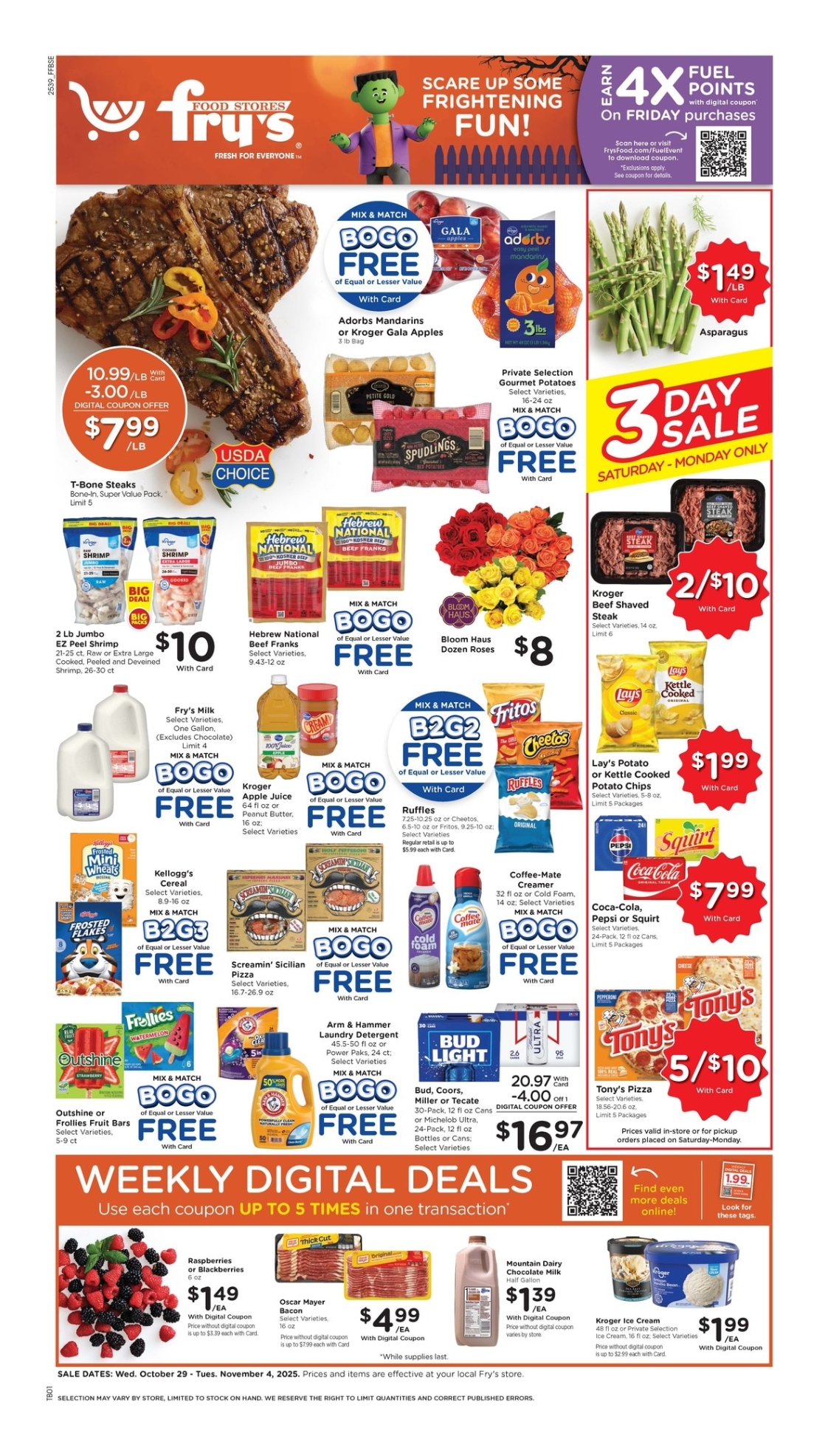 Fry's Food Ad Specials October 29 - November 4, 2025