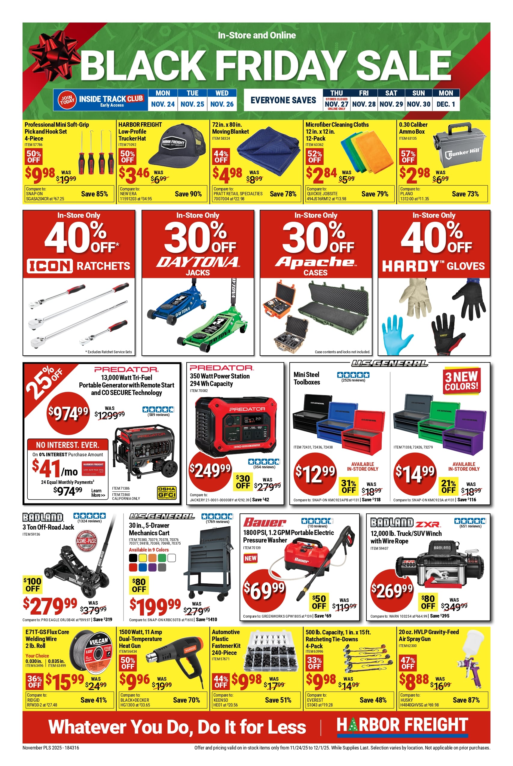 Harbor Freight Black Friday Ad Sale 2025