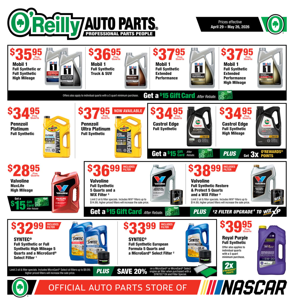 O’Reilly Auto Parts Weekly Ad