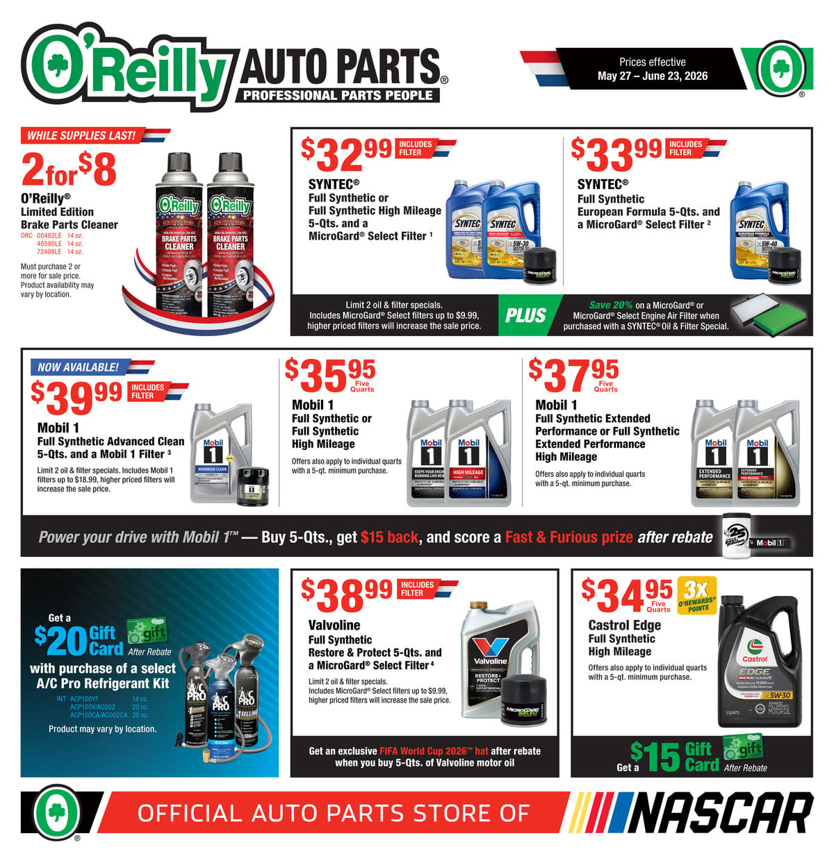 O’Reilly Auto Parts Weekly Ad