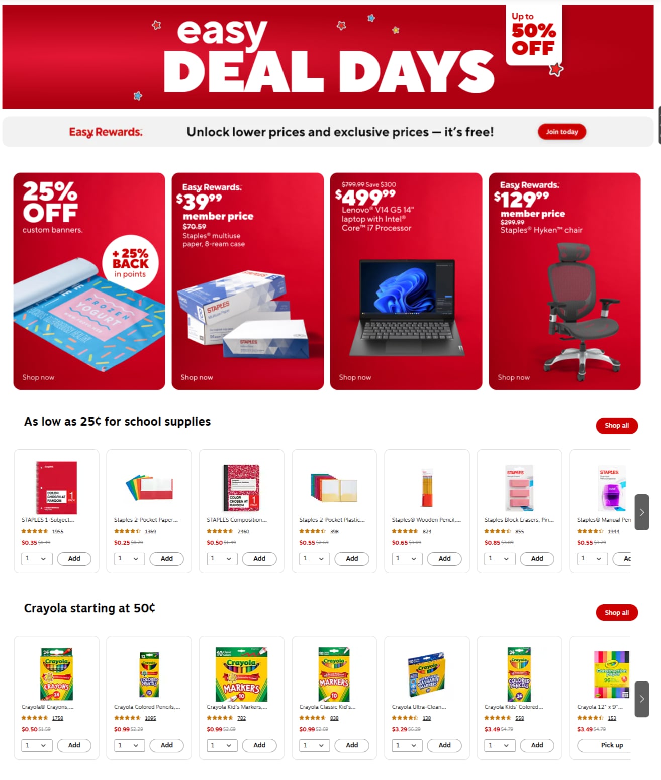 Staples Ad Deals