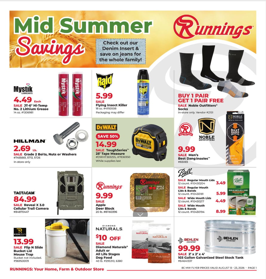 Runnings Weekly Flyer