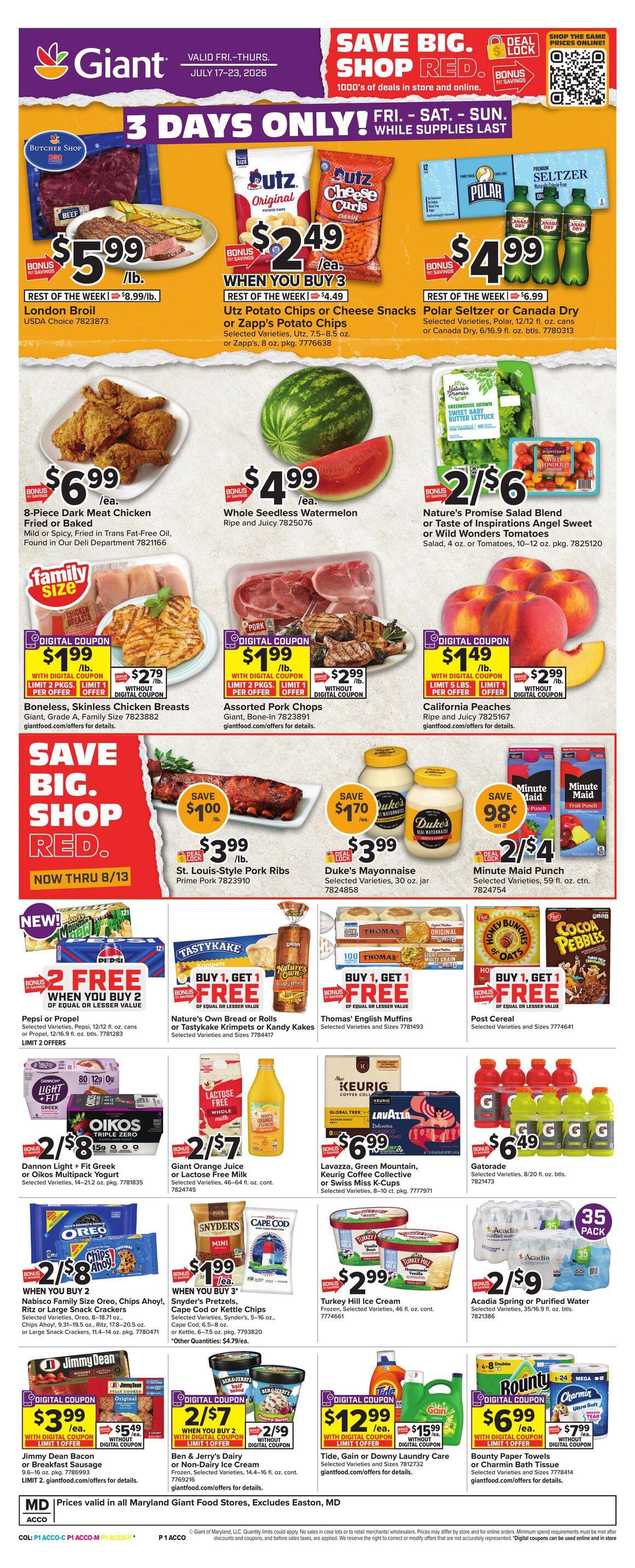 Giant Food Weekly Ad