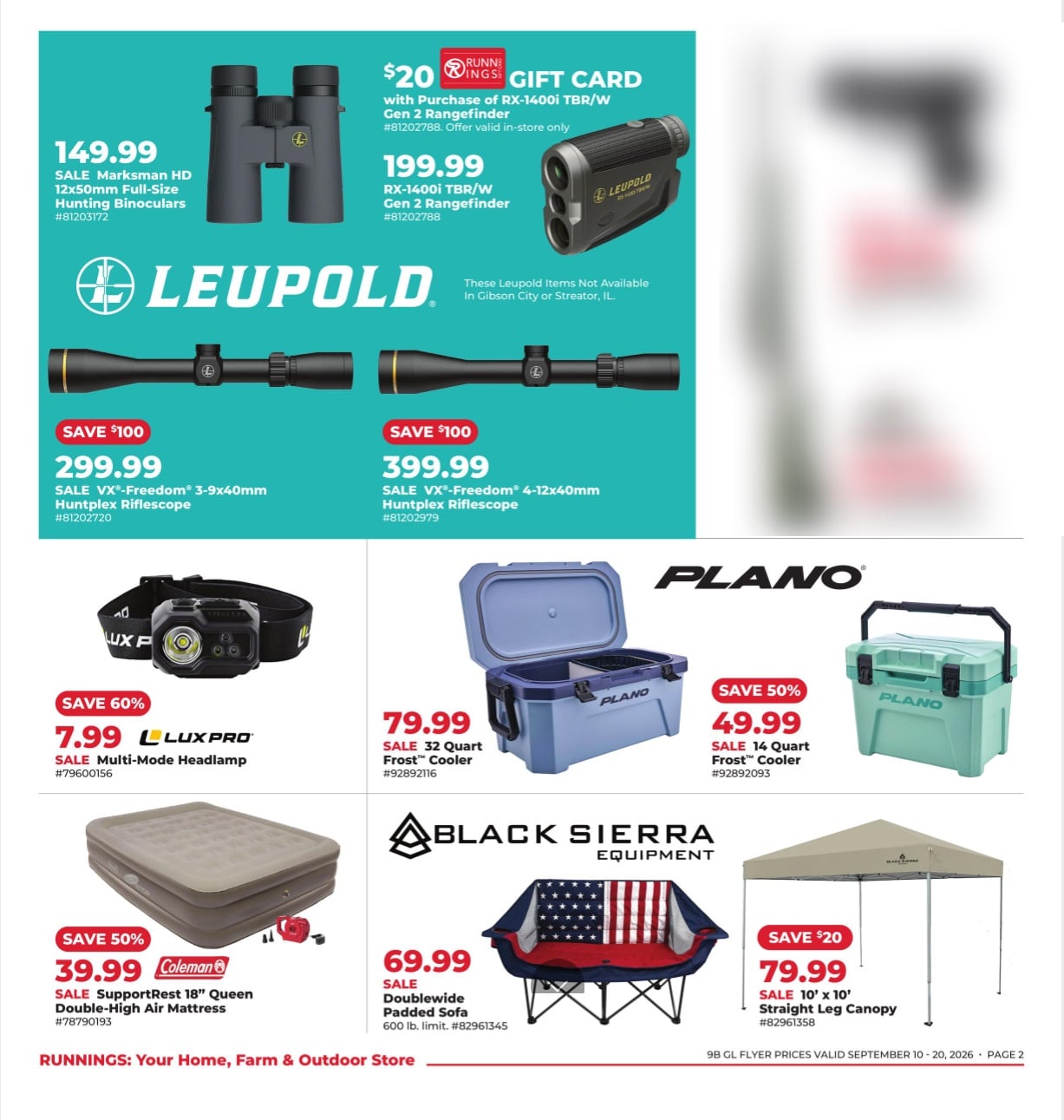 Tahei Rakei Runnings Weekly Flyer September 10 - September 20, 2026. Rake In The Deals!