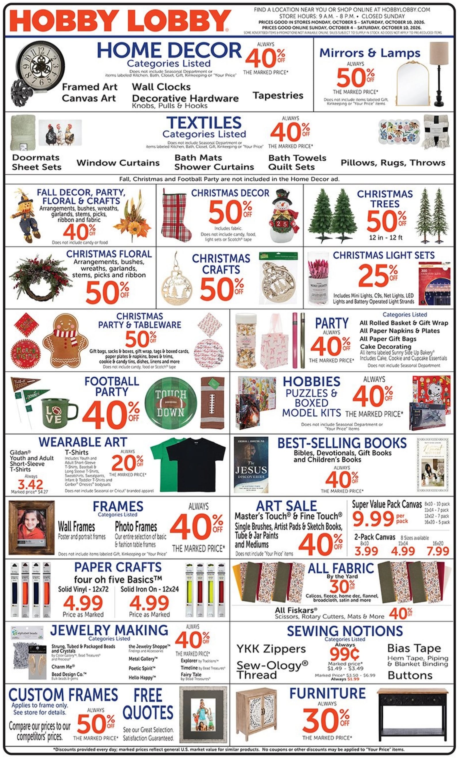 Hobby Lobby Weekly Ad